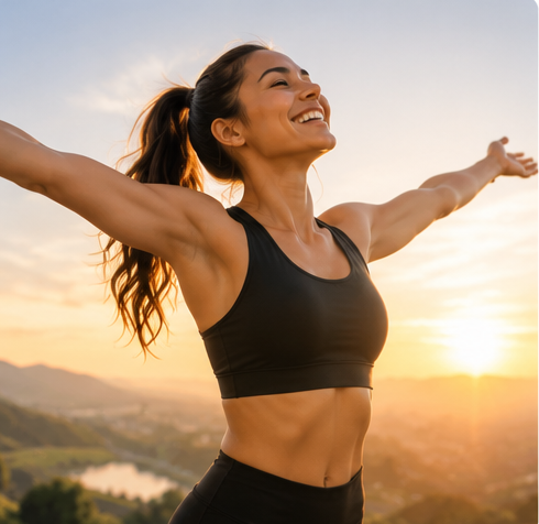 happy and healthy women