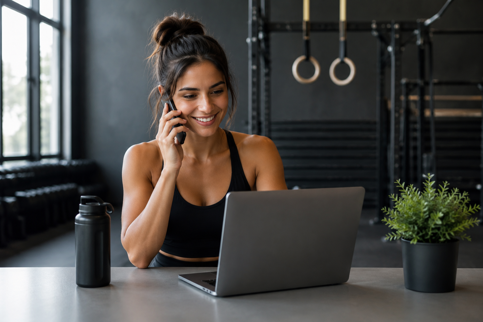 a women booking appointment